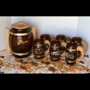 Siesta Ware vintage Crunch Brunch glass cookie jar.